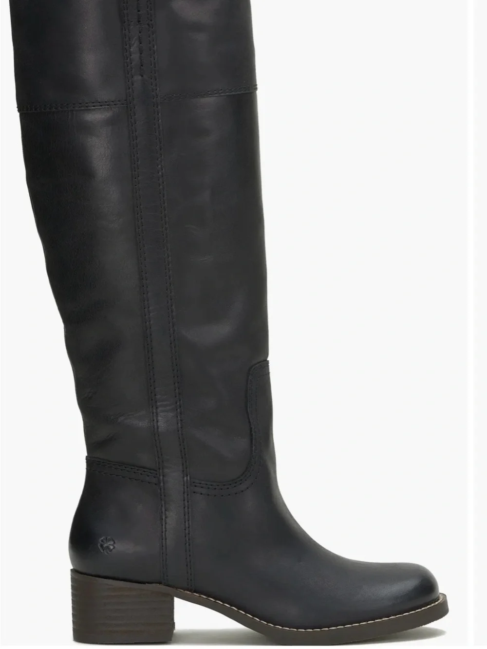 Lucky Brand Hybiscus Black Over-the-Knee Leather Boots